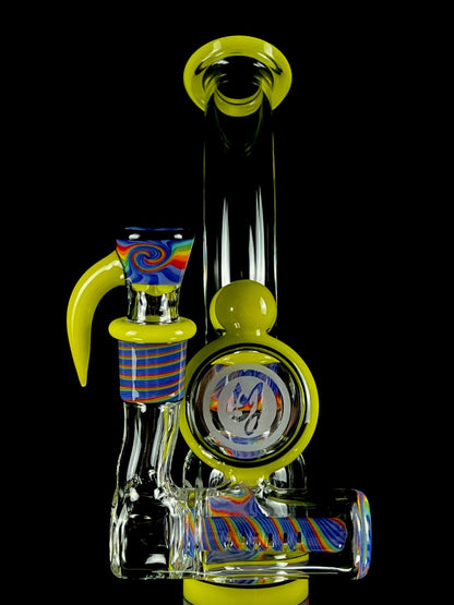 OJ Flame "Blueberry Rainbow" x "Roswell" Collins Bubbler