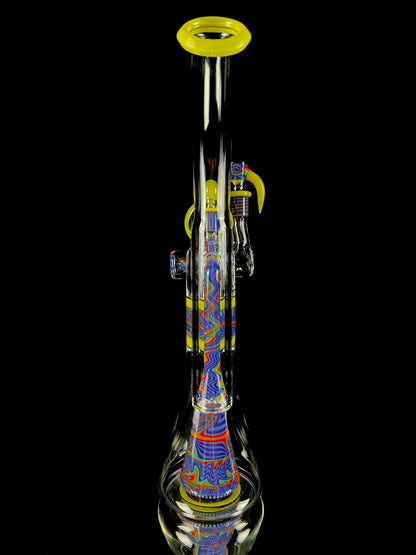 OJ Flame "Blueberry Rainbow" x "Roswell" Collins Bubbler