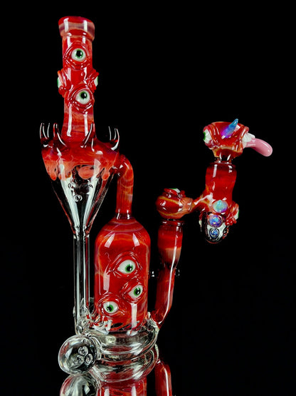 Tequila sunrise argus recycler by Leviathan Glass