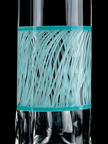 Snoopy Glass "Aqua Blue" Scribble Accent Tube