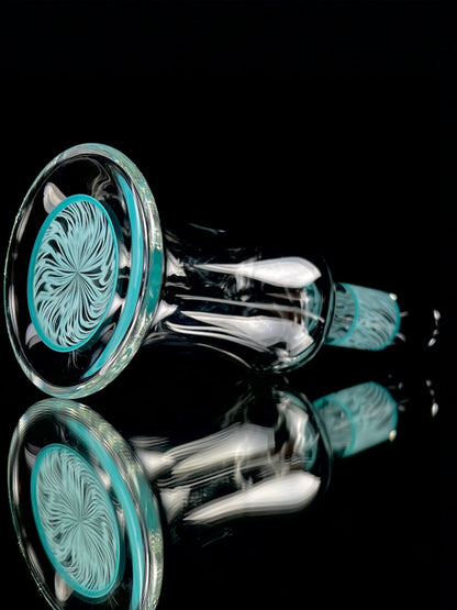 Snoopy Glass "Aqua Blue" Scribble Accent Tube