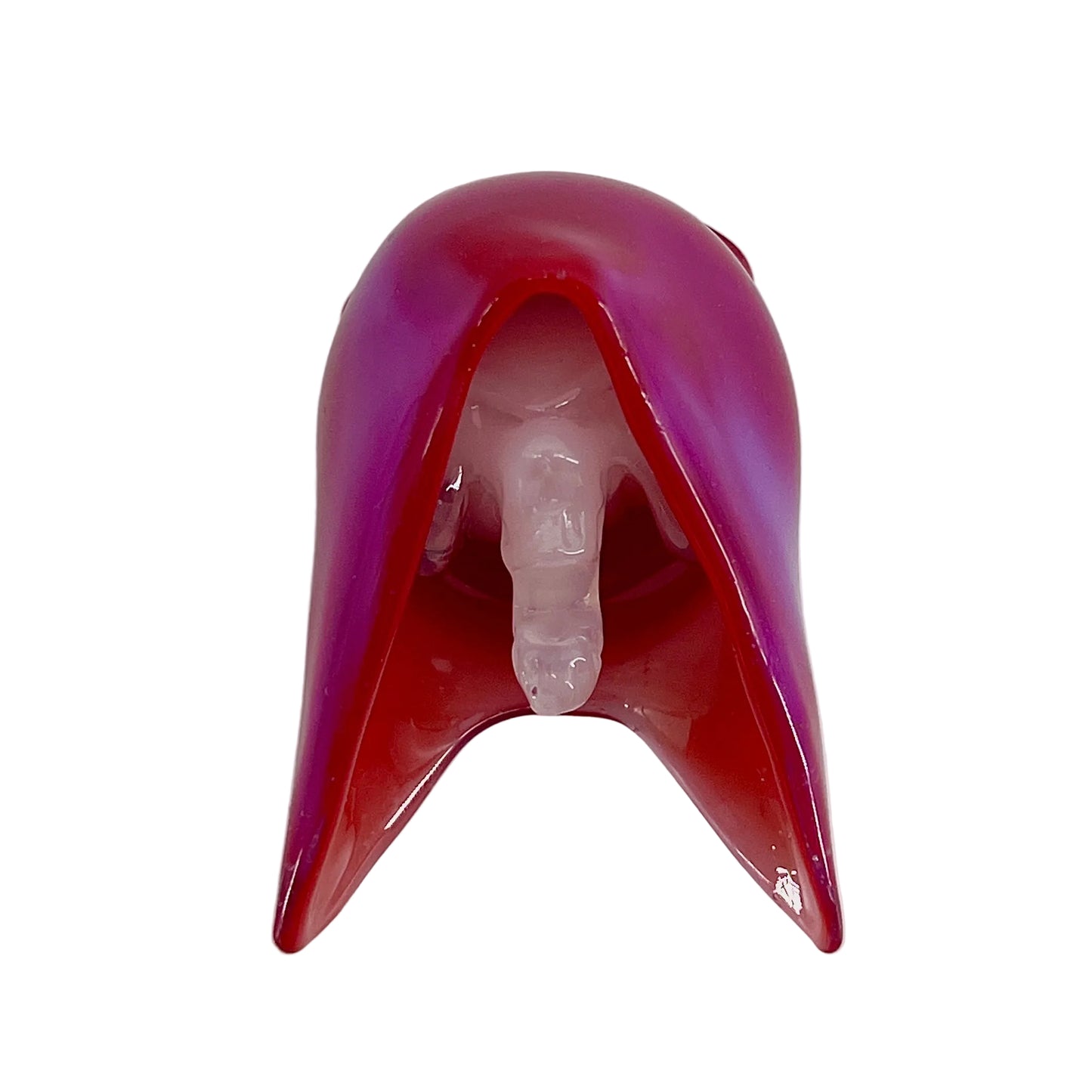 Glass pendant on a white background.