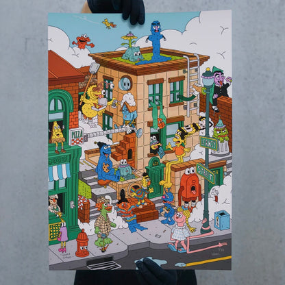 Leansy Street being held up by its creator, Sam Wilkinson
