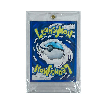 Plastic-wrapped product with 'Leansymon' branding on a blue background