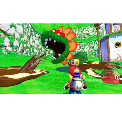 A screen capture of the Nintendo Switch game 'Super Mario 3D All-Stars' with a depiction of the character Mario on the cover.