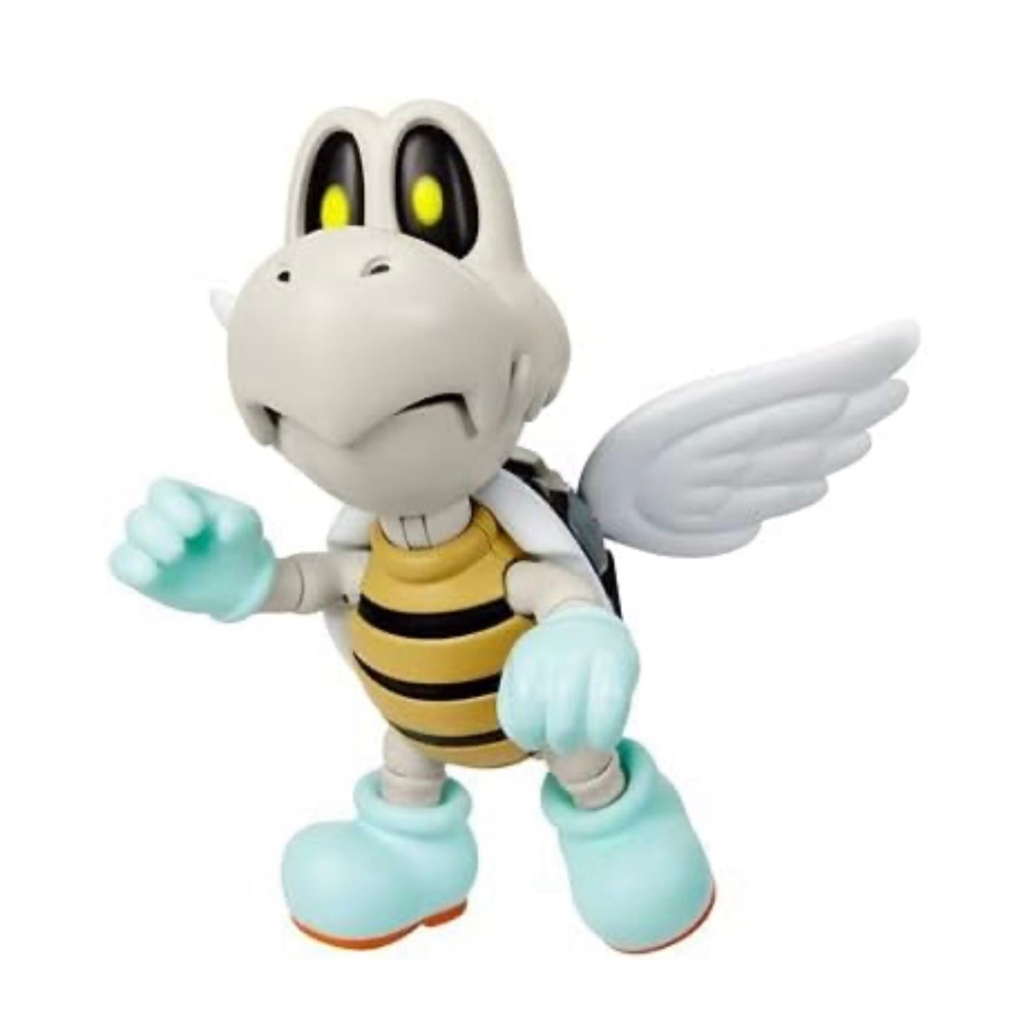 A four-inch action figure of Parabones from the Super Mario video games, featuring fourteen points of articulation and including wings accessory.