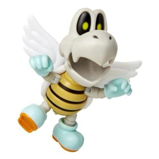 A four-inch action figure of Parabones from the Super Mario video games, featuring fourteen points of articulation and including wings accessory.