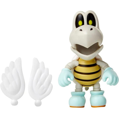 A four-inch action figure of Parabones from the Super Mario video games, featuring fourteen points of articulation and including wings accessory.