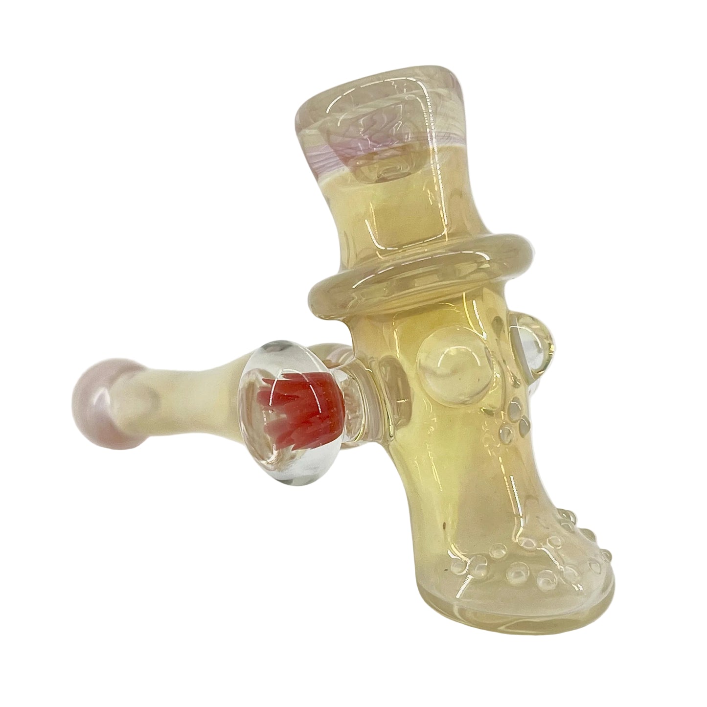 Glass smoking accessory on a white background.