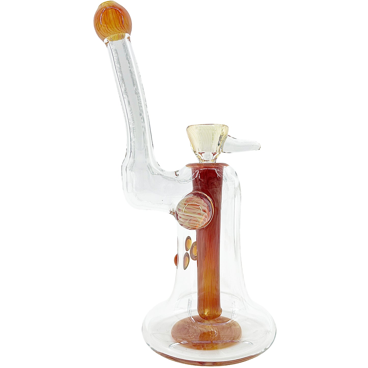 Phase Glass 10mm Dewar Bub w/ Fume Cab & Trans Orange Accents