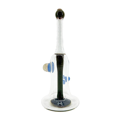 Clear bubbler with dark accents on a white background.