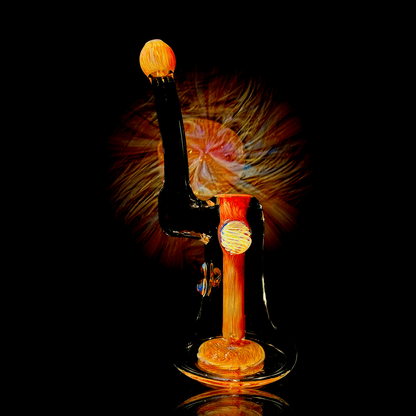 Phase Glass 10mm Dewar Bub w/ Fume Cab & Trans Orange Accents