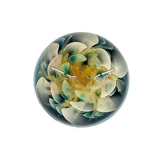 Fume flower marble on a white background.