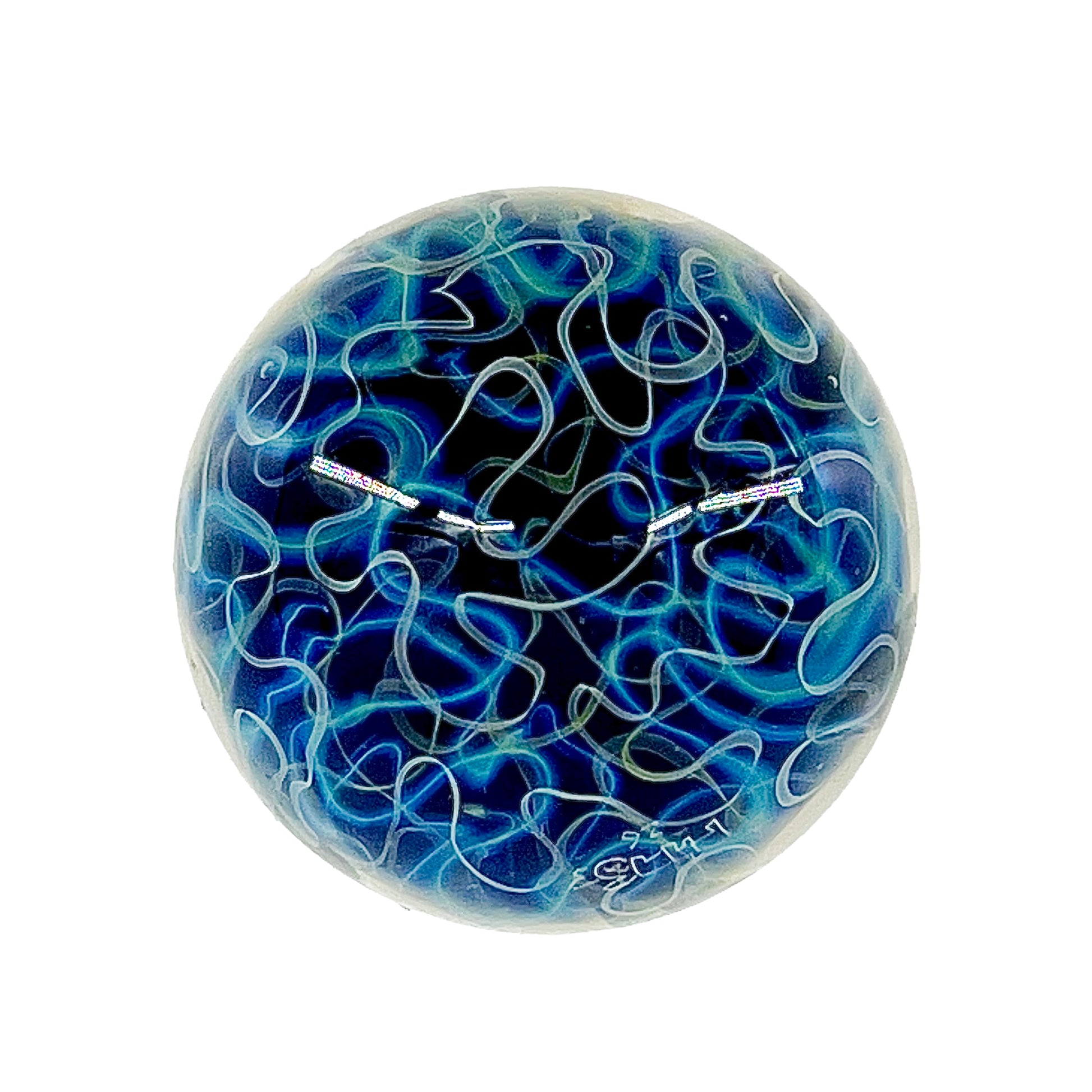 Fume flower marble on a white background.