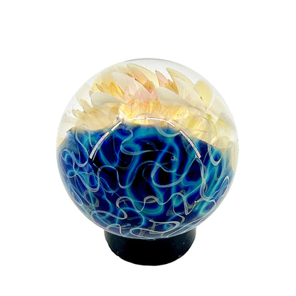 Fume flower marble on a white background.
