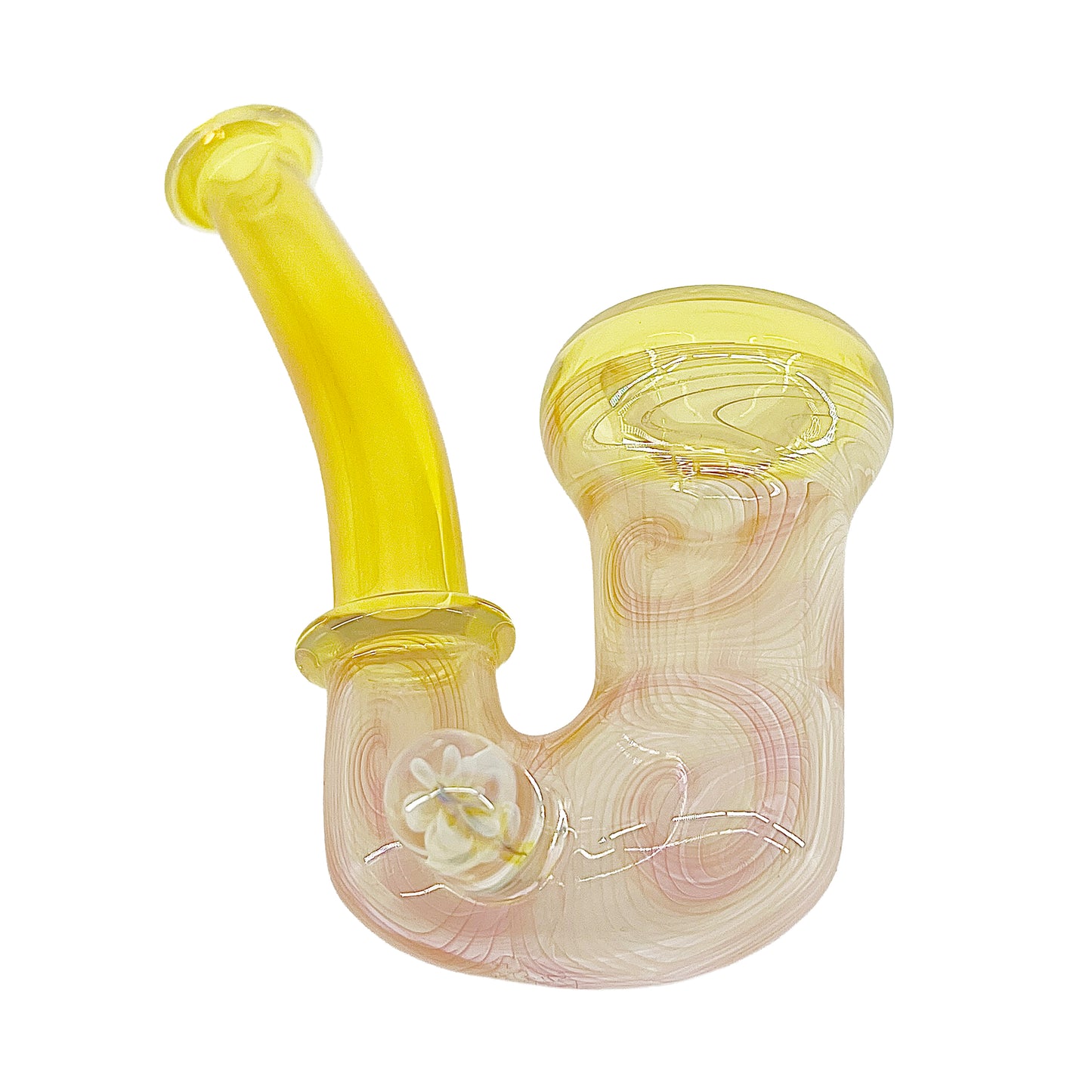 Fume glass sherlock pipe on a white background.