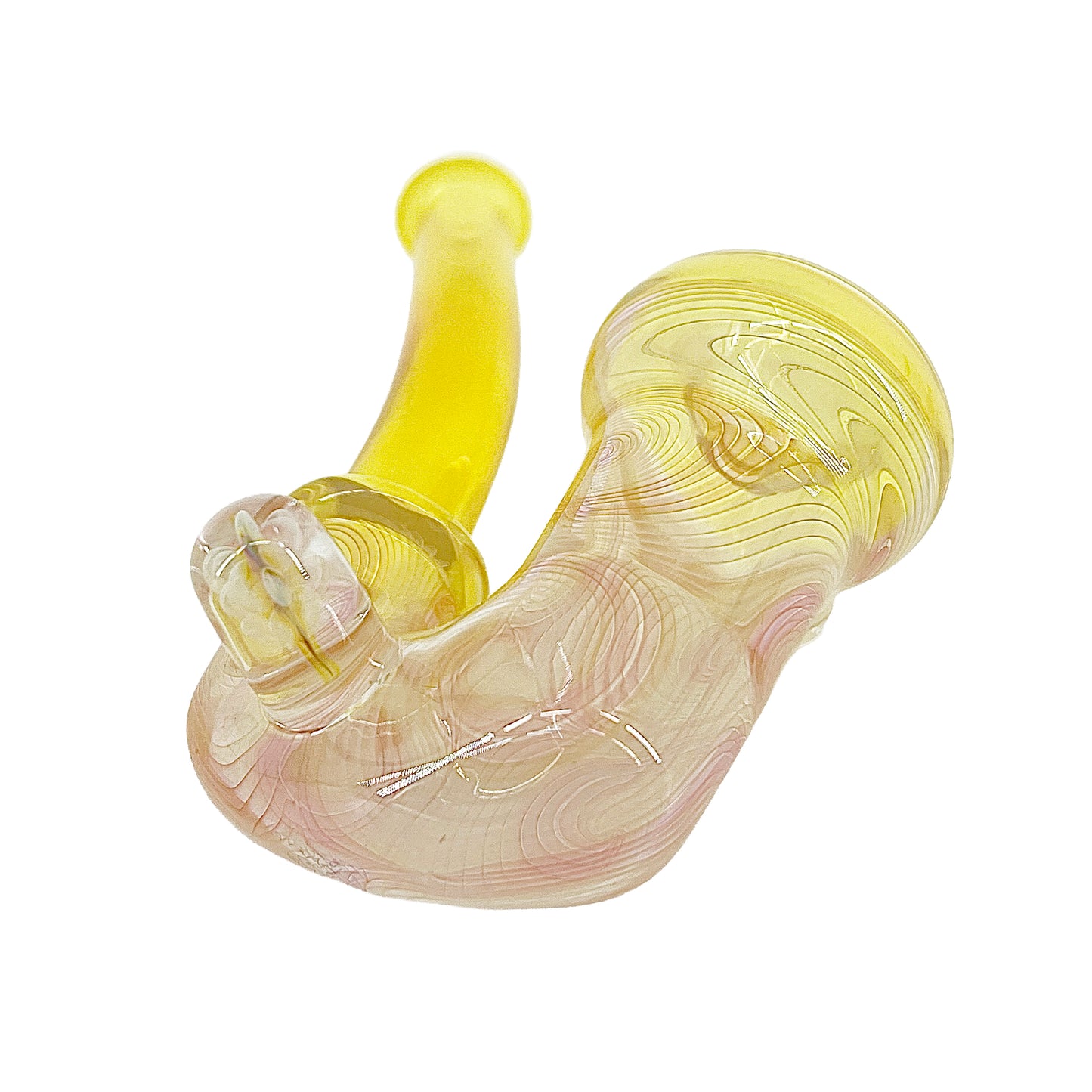Fume glass sherlock pipe on a white background.