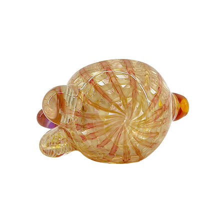 Fume wrap'n rake spoon pipe on a white background.