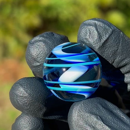 Phase Glass "Fumey Blue Spirals" Four-Piece Slurper Set