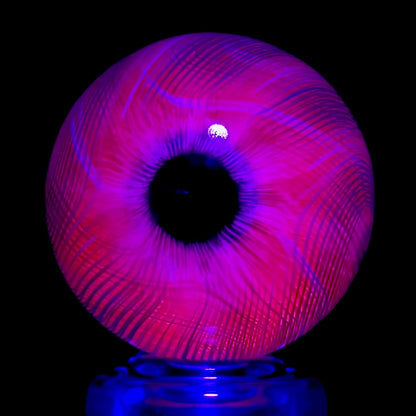 Jared Wetmore "Fire & Ice over White Moire" Marble