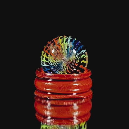 Jared Wetmore Rainbow Pinwheel Millefiori Marble