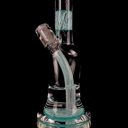 Snoopy Glass "Aqua Blue" Scribble Accent Tube