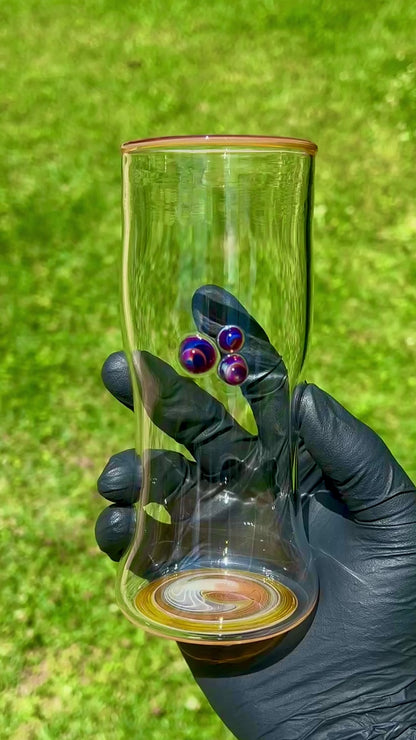 Phase Glass Fume & Transparent Orange Accent Cup