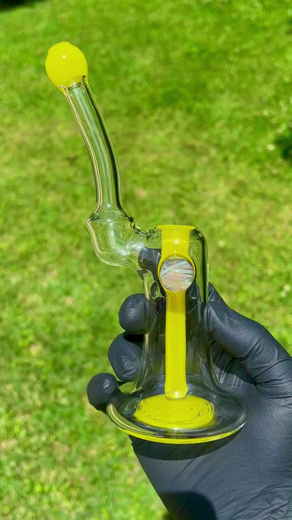 Phase Glass 10mm Dewar Bub w/ Fume Cab & Canary Accents
