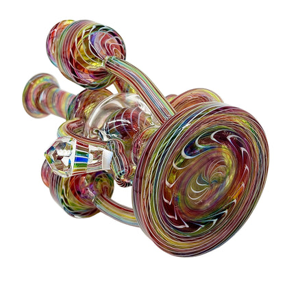 Multicolored glass pipe on a white background