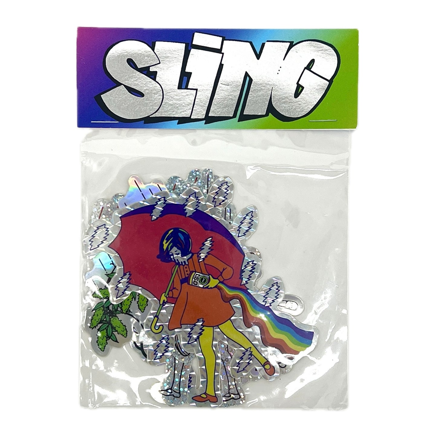 Packaged product with a colorful illustration and 'Sling' branding on a white background.