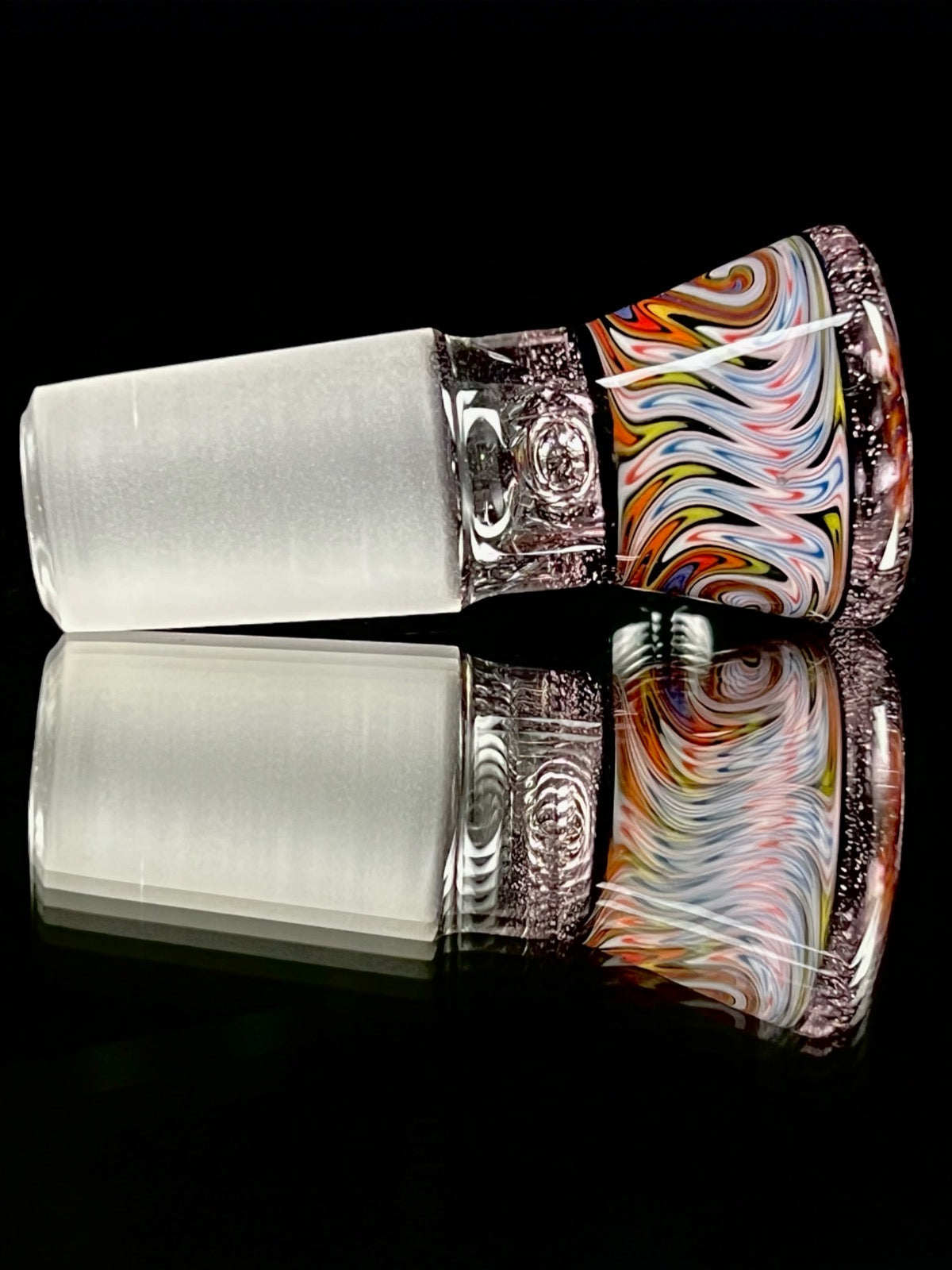 18mm cool pink slide by Mercurius Glass