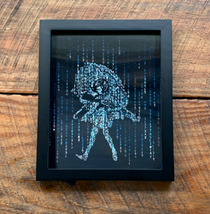 Slinger Apparel x Pyroscopic "Matrix Assault Girl" (Blue) Lenticular Print