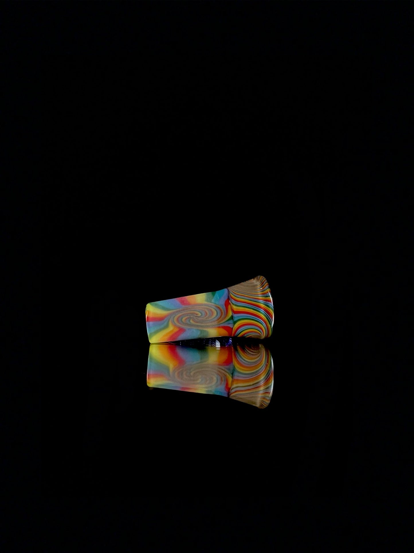18mm fully-worked rainbow line work slide by OJ Flame
