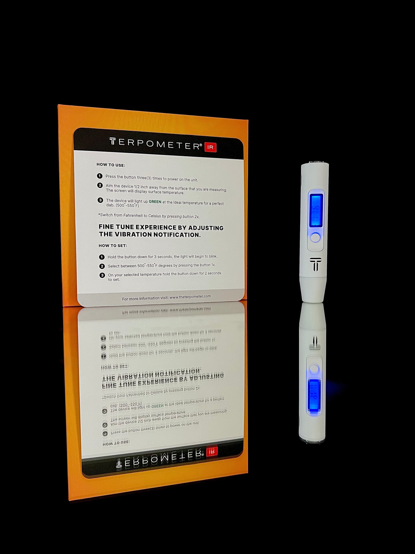 Terpometer infrared (IR) LE white with docking station