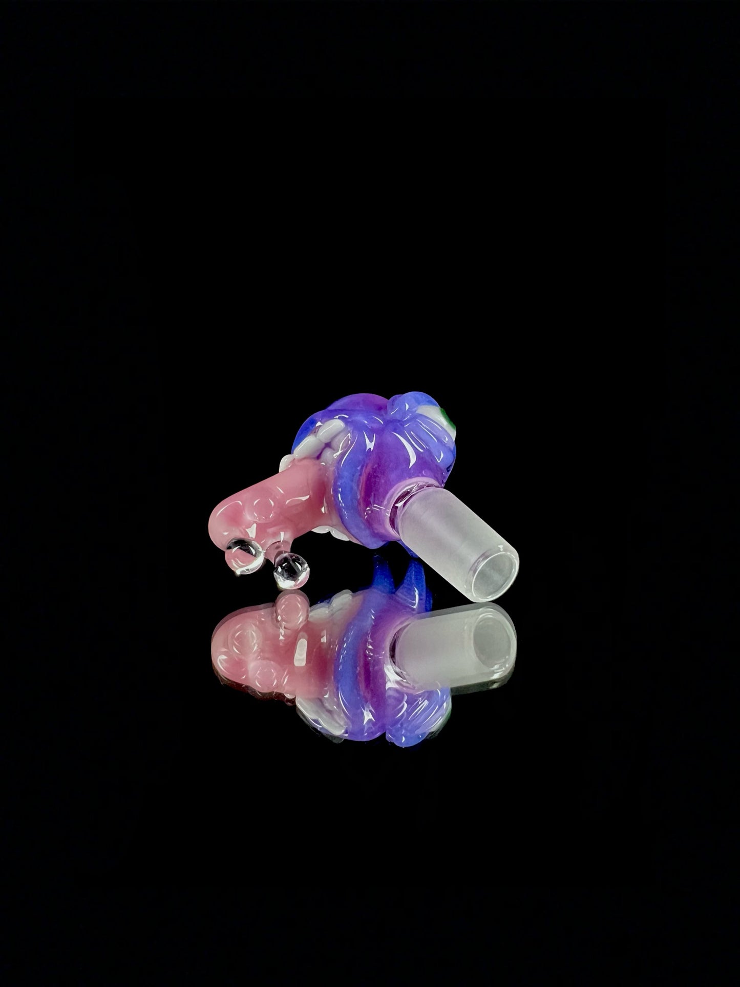 14mm slyme over spring purple slide by Leviathan Glass